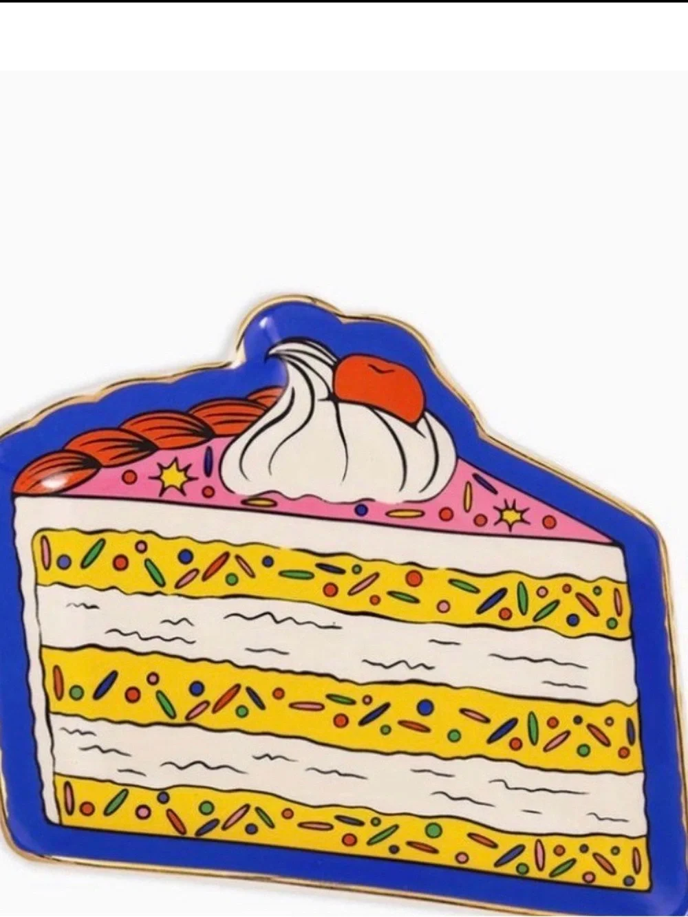 ban.do Blue Slice Cake Trinket Tray - NWT